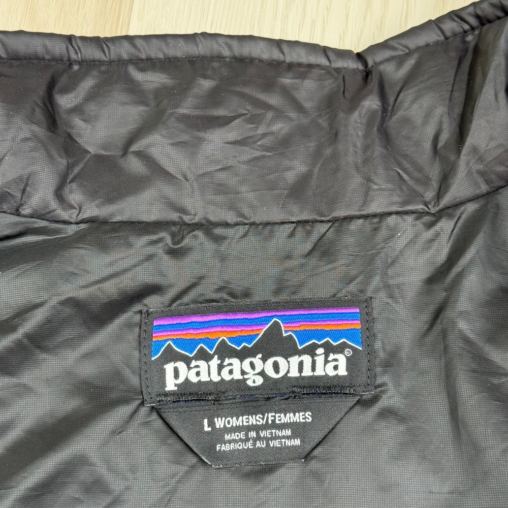 Patagonia Womens Black Primaloft Quilted Outdoor Full Zip Nano Puff Vest Size L - Picture 8 of 12